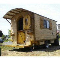 tiny modular prefab guest house travel trailer on wheels hurricane proof portable prefabricated wooden house